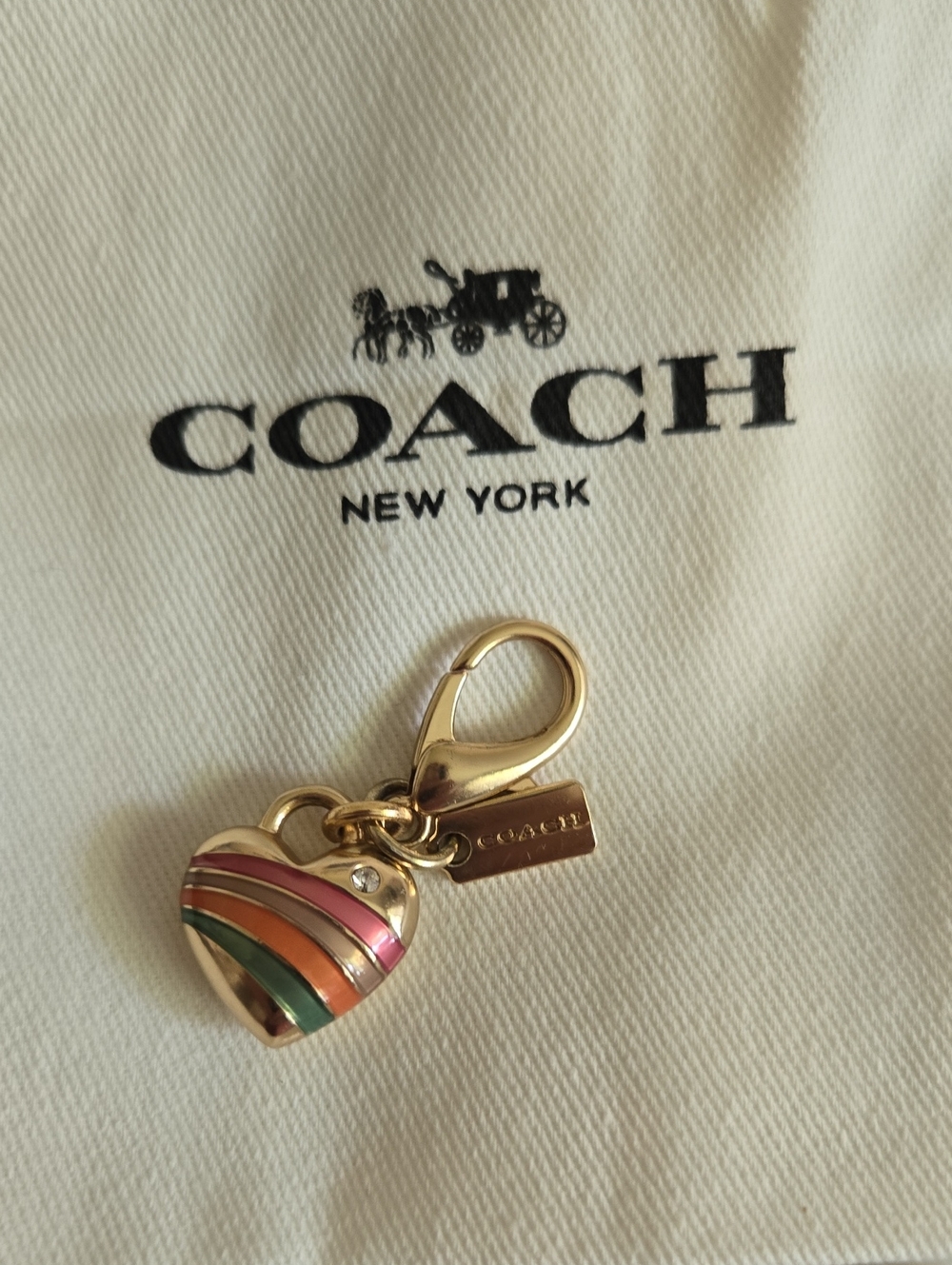 COACH Gold-Tone Heart Key Charm - Coach New York
